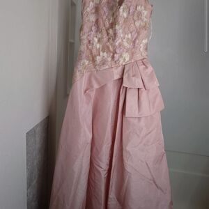 Victor Costa Pink Floral Formal Kids Dress